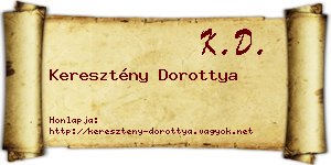 Keresztény Dorottya névjegykártya