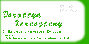 dorottya kereszteny business card
