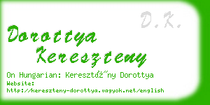 dorottya kereszteny business card